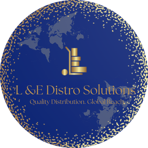 L&E Distro Solutions logo: Quality Distribution. Global Reach.